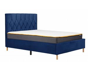 4ft Small Double Loxey Velvet velour Blue fabric bed frame